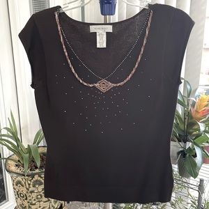 Nine West Brown Top, Medium